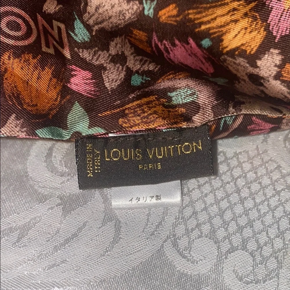 Louis Vuitton Floral Silk Scarf - Pink and Yellow